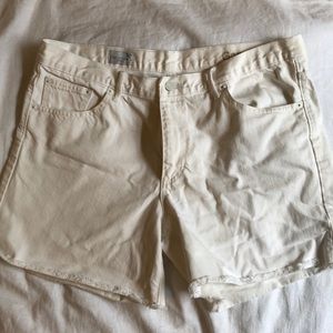 White GAP Sexy Boyfriend Shorts